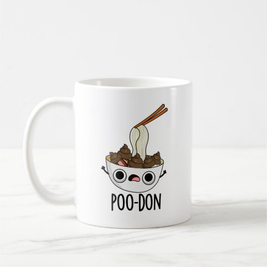 Poo-don Grappige Udon Grappen  Koffiemok (Links)