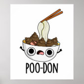 Poo-don Grappige Udon Grappen Poster (Voorkant)