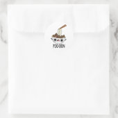 Poo-don Grappige Udon Grappen Ronde Sticker (Tas)