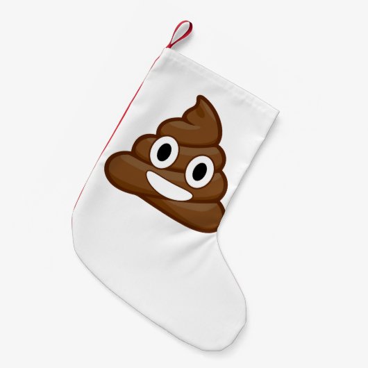 Poo Emoji Kerstmis Kous Kleine Kerstsok (Voorkant (Hangend))