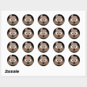 Poo Emoji Ronde Sticker (Vel)