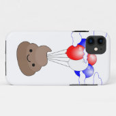 Poo Emoji vliegt met ballonnen Case-Mate iPhone Case (Achterkant (horizontaal))