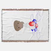 Poo Emoji vliegt met ballonnen Deken (Voorkant)