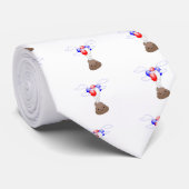 Poo Emoji vliegt met ballonnen Stropdas (Opgerold)