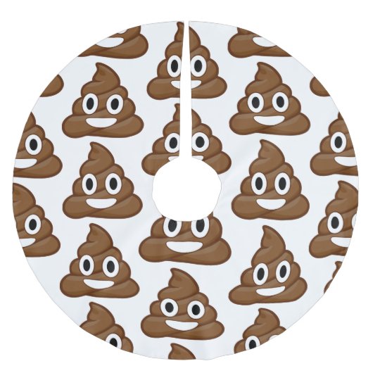 poo emoji xmas kerstboomskirt kerstboom rok (Voorkant)