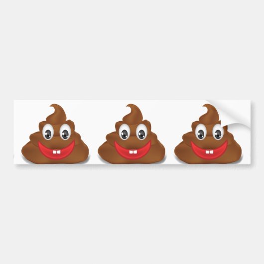 poo emojis bumpersticker (Voorkant)