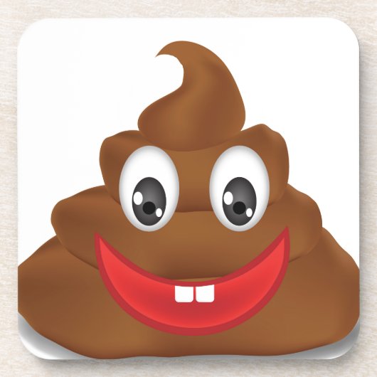 poo emojis drankjes onderzetter (Voorkant)