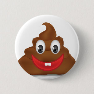 poo emojis ronde button 5,7 cm