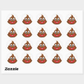 poo emojis ronde sticker (Vel)