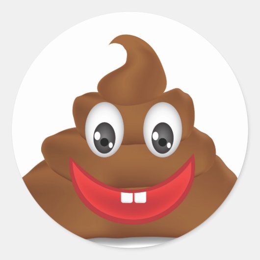 poo emojis ronde sticker (Voorkant)