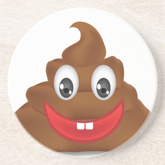 poo emojis zandsteen onderzetter (Voorkant)