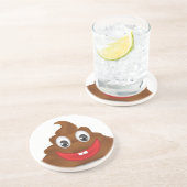 poo emojis zandsteen onderzetter (Zijkant)