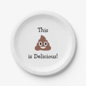  Poo Emoticon Papieren Bordje (Voorkant)