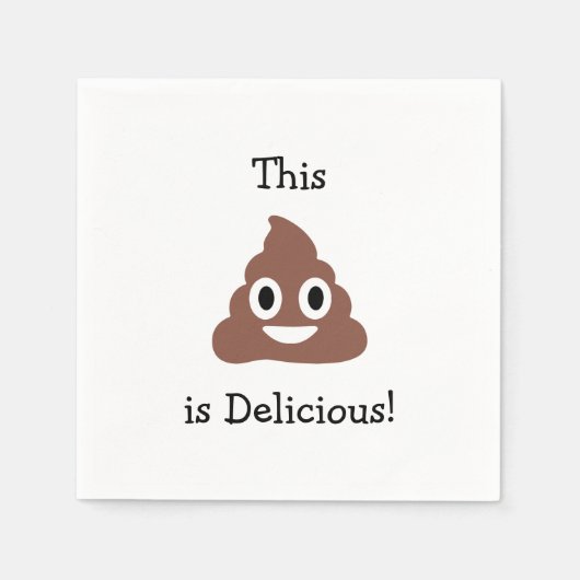 Poo Emoticon Servet (Voorkant)