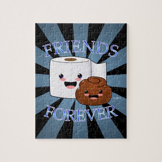 Poo en Toilet Paper Friends Forever Legpuzzel (Verticaal)