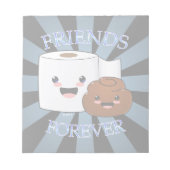 Poo en Toilet Paper Friends Forever Notitieblok (Voorkant)