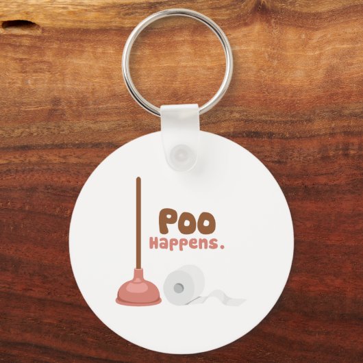 Poo gebeurt sleutelhanger (Voorkant)