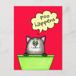 Poo Happens Briefkaart