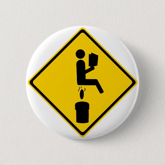 Poo in Bucket Ronde Button 5,7 Cm (Voorkant)