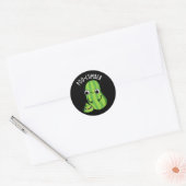 Poo-komkommer Grappige komkommer Pun Dark BG Ronde Sticker (Envelop)