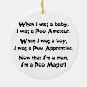 Poo Master Keramisch Ornament (Achterkant)