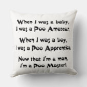 Poo Master Kussen (Achterkant)