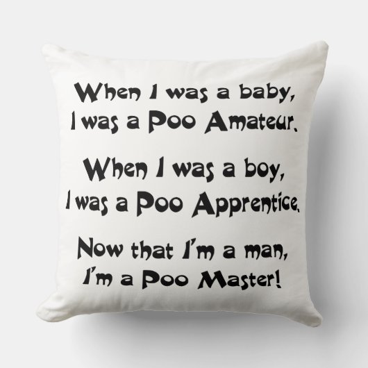 Poo Master Kussen (Voorkant)