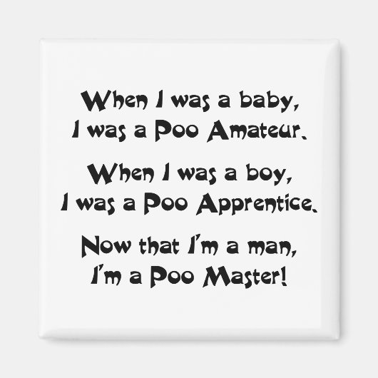 Poo Master Magneet (Voorkant)
