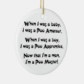 Poo Meester Keramisch Ornament (Rechts)