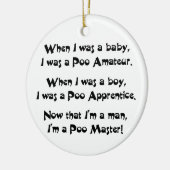 Poo Meester Keramisch Ornament (Links)