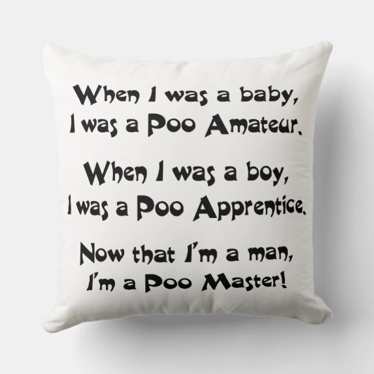 Poo Meester Kussen (Achterkant)