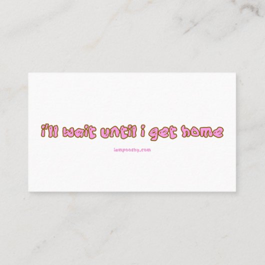 Poo shy-Visitekaartje Visitekaartje (Achterkant)