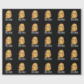 Poo-tato Funny Veggie Poop Pun Dark BG Cadeaupapier (Vlak)