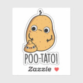 Poo-tato Funny Veggie Poop Pun Sticker (Vel)