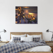 Pooch Abduction Wrapped Canvas (Insitu (Slaapkamer))