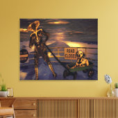 Pooch Abduction Wrapped Canvas Afdruk (Insitu (Woonkamer))