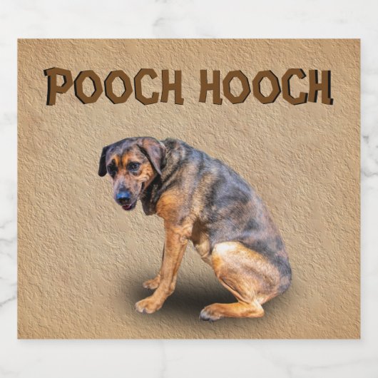 POOCH HOOCH BIER ETIKET (Enkel label)