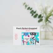 "Pooch Perfect Grooming BC" Visitekaartje (Staand voorkant)