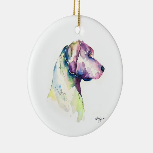 Pooch-profiel Keramisch Ornament (Rechts)