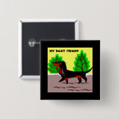 Pooch - vierkante button 5,1 cm (Voorkant /achterkant)