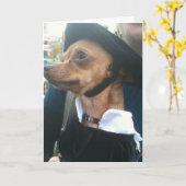 POOCH VRAAGT VERGIFFENIS VOOR VERJAARDAG KAART (Gele Bloem)