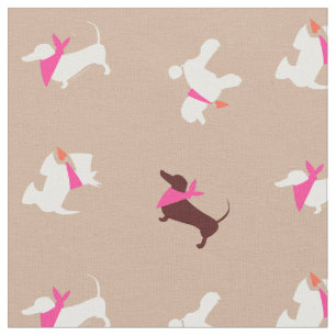 Pooches in roze Swiss Mocha Stof