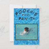 Poochie Pool Feest Foto Verjaardag Kaart (Voorkant)