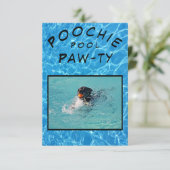 Poochie Pool Feest Foto Verjaardag Kaart (Staand voorkant)