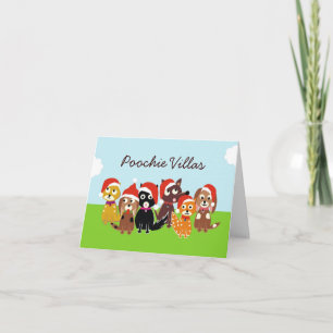 Poochie Villas Christmas Feestdagen Kaart