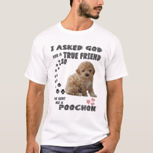 Poochon Dog mam Quote, Bichon Poo Dad, Cute Bichon T-shirt