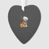 Poochon Herfst Sjaal - Honden Herfstbladeren Ornament (voorkant)
