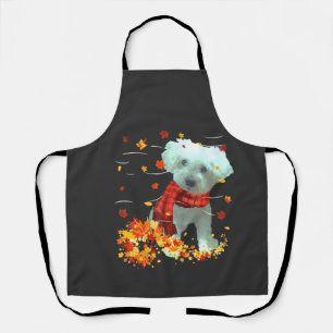 Poochon Herfst Sjaal - Honden Herfstbladeren Schort