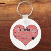 Poochon Paw Drukt Dog Humor Sleutelhanger (Voorkant)