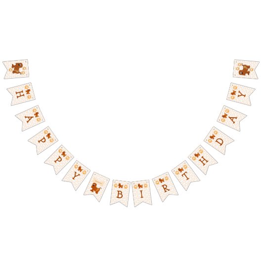 Poochtastic HAPPY BIRTHDAY Name Opt. op Vlag 7 Vlaggetjes (Alle)